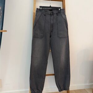 MOTHER Gray High-Waisted Pants